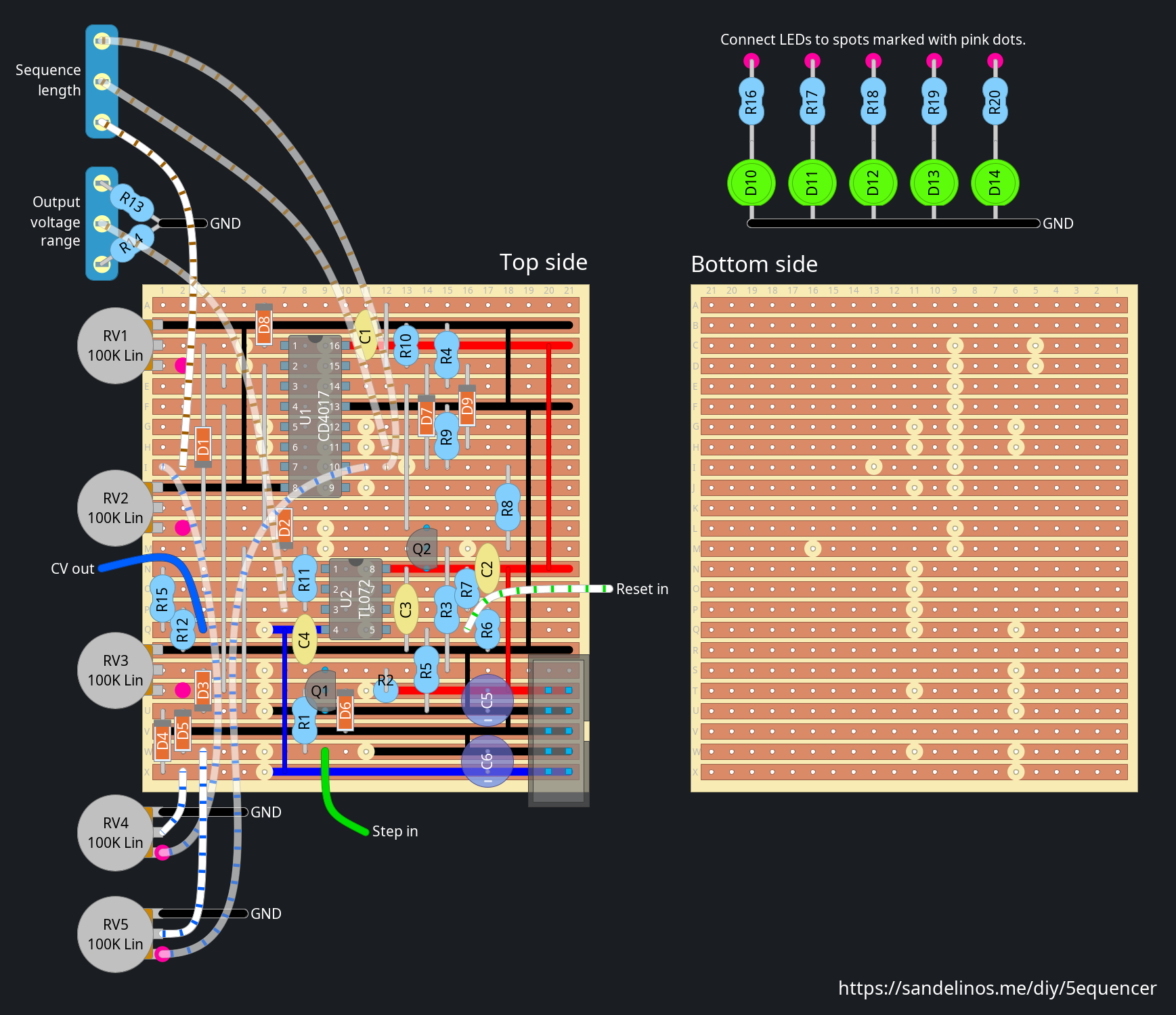 5equencer stripboard layout