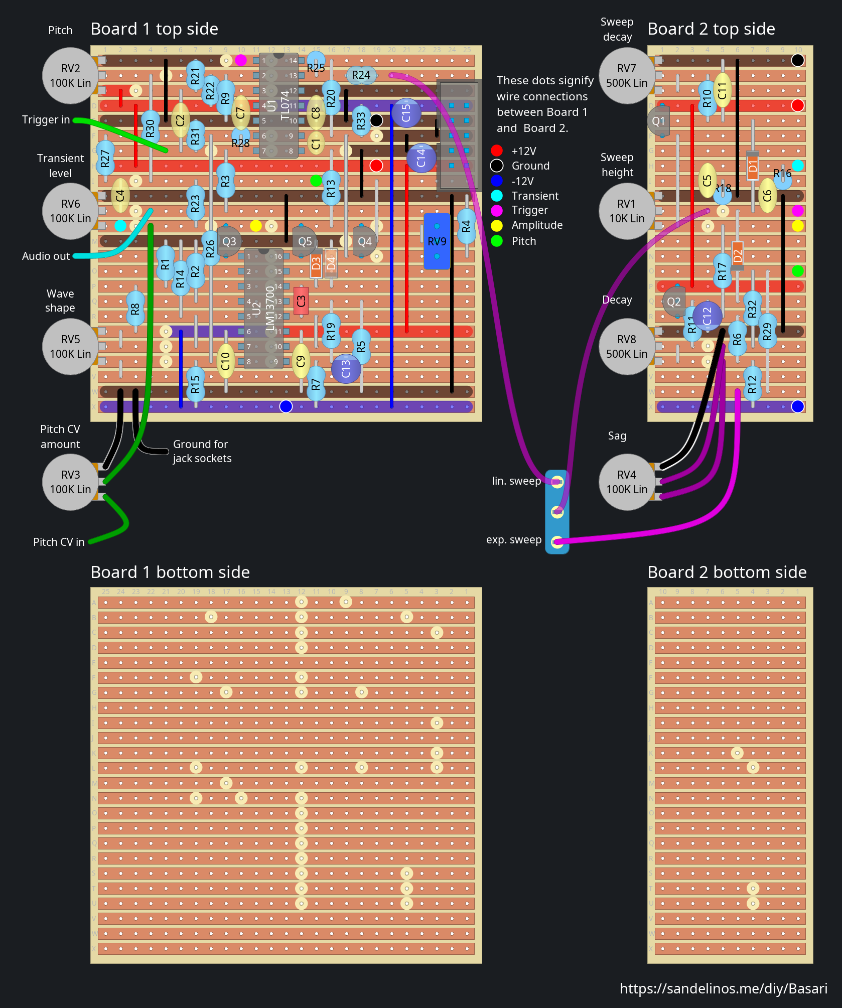 Basari stripboard layout