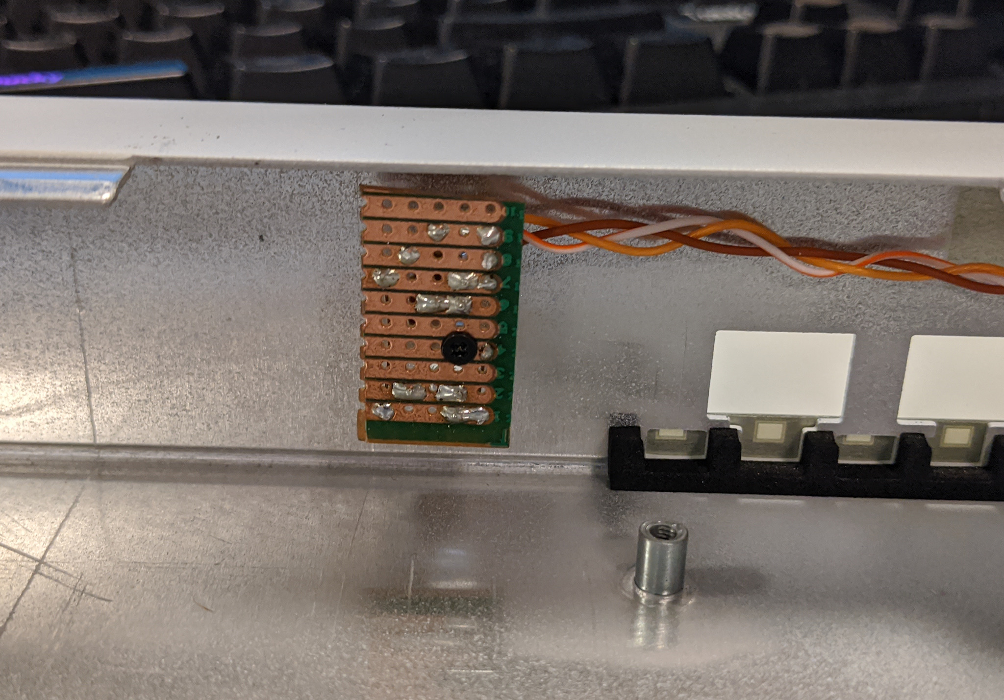 LED board mounted inside the switch