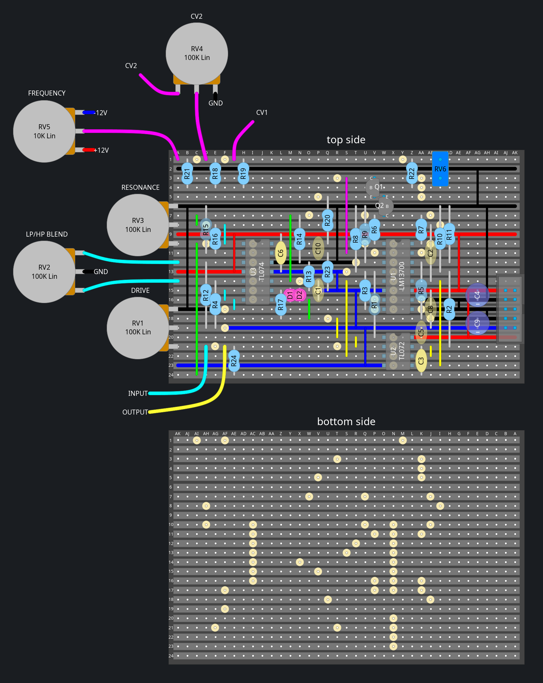 KS-20 stripboard layout