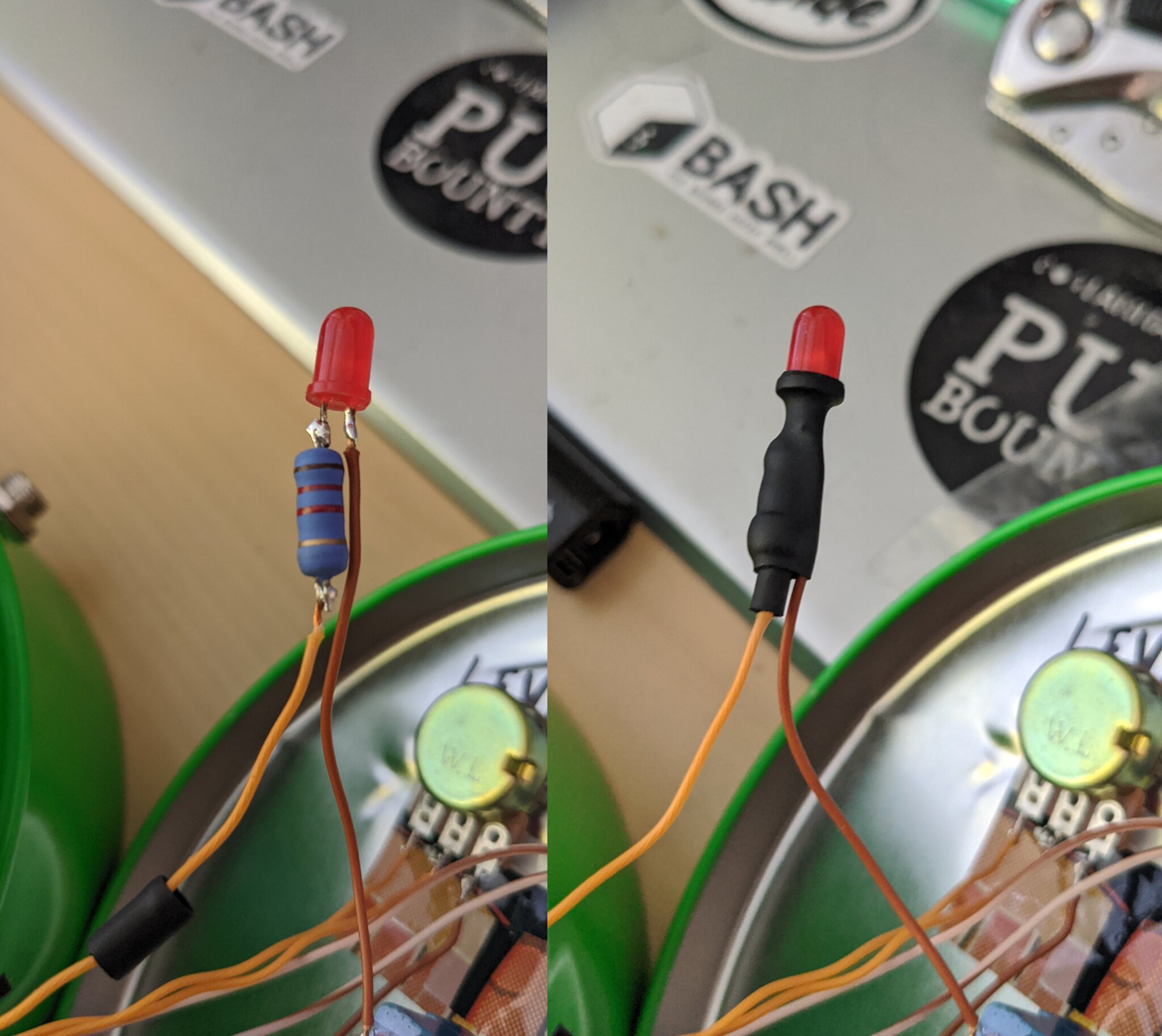 Tube Screamer indicator LED