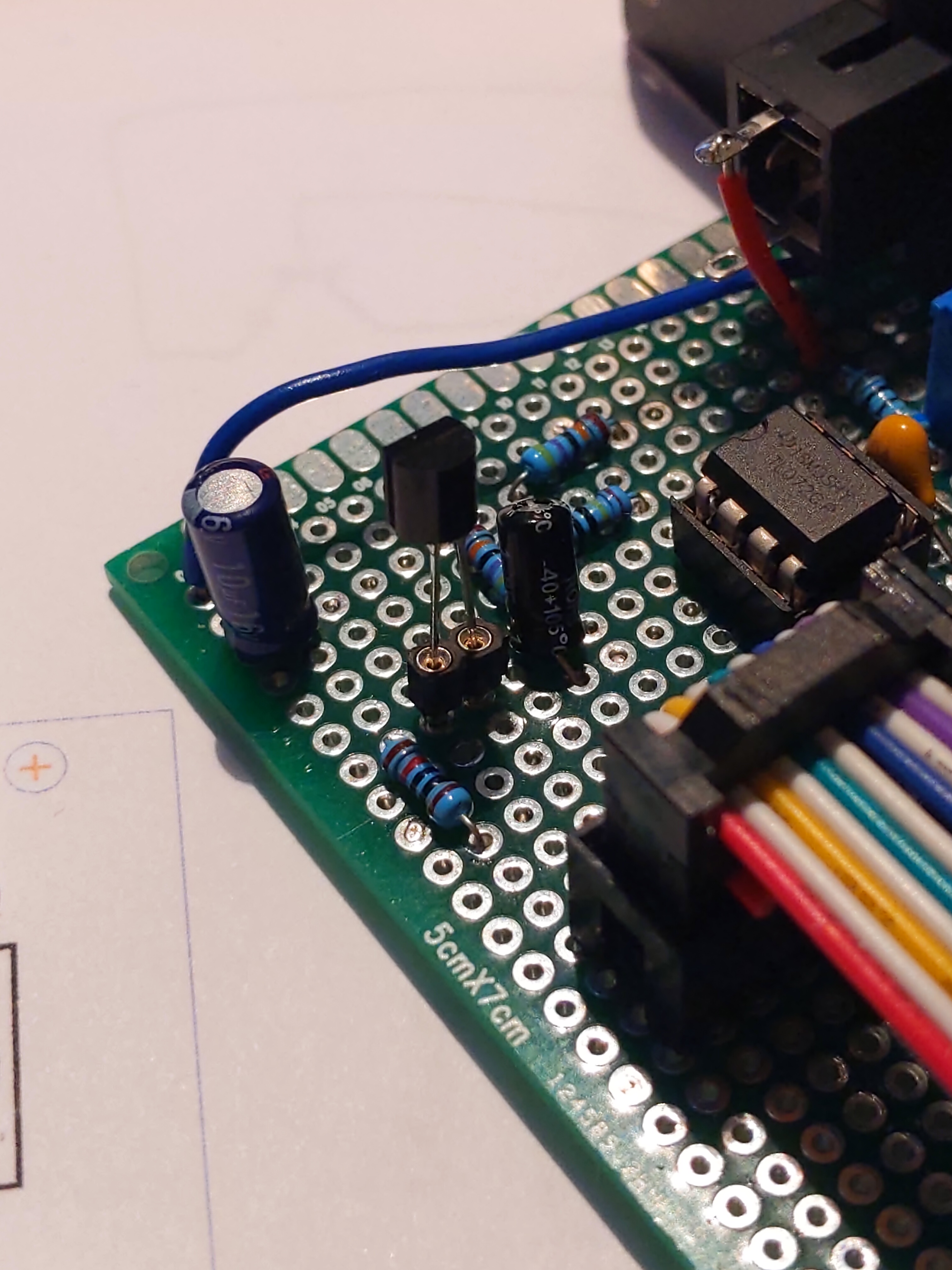 Transistor in a pin socket